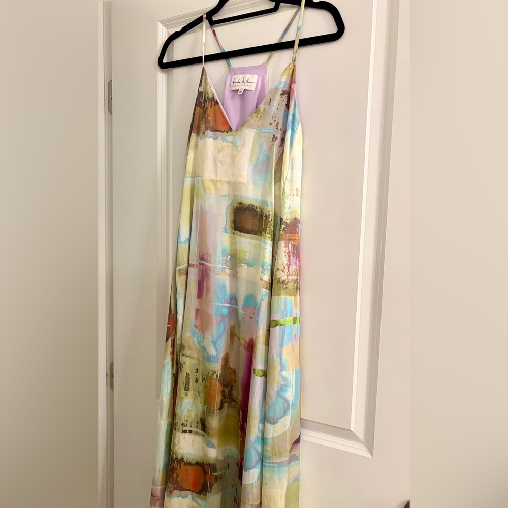 Nicole Miller Multicolor Abstract Maxi Dress 👗